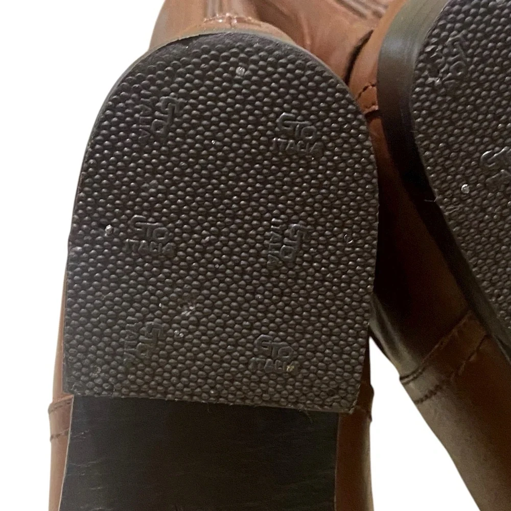 Tory Burch Eloise riding  Brown Leather boots Exelent condition. Long 18 inch - Picture 8 of 13